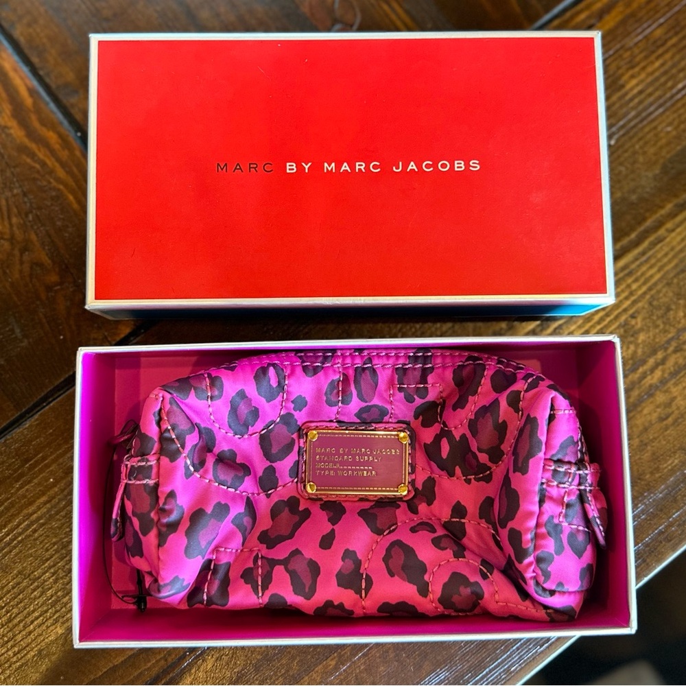 Marc Jacobs Pink Leopard Cosmetic Bag